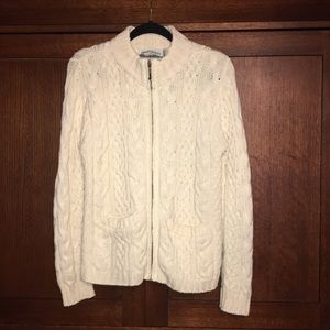 AranCrafts merino wool cable-knit  sweater.